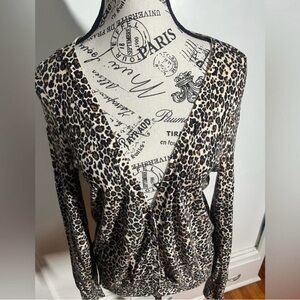 Vintage Victorias Secret Leopard Print Cardigan